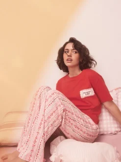 Rood met print - Pyjama met korte mouwen*Next Sale