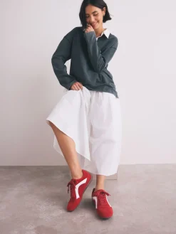 - Forever Comfort® Leather Slimsole Lace-Up Trainers*Next Outlet