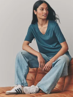 - Modal slouch T-shirt met korte mouwen verpakking van 3*Next Discount