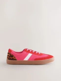 Rood/roze - Forever Comfort® Panelled Lace Up Trainers*Next Clearance