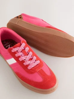 Rood/roze - Forever Comfort® Panelled Lace Up Trainers*Next Clearance