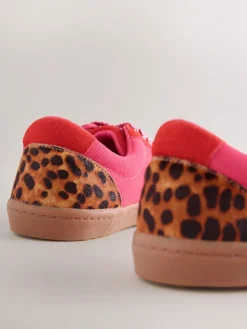 Rood/roze - Forever Comfort® Panelled Lace Up Trainers*Next Clearance