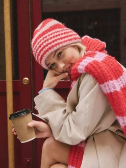 - Stripe Knitted Beanie Hat*Next New