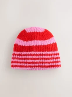 - Stripe Knitted Beanie Hat*Next New