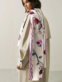 Rose Floral White - Lichte sjaal*Next Hot