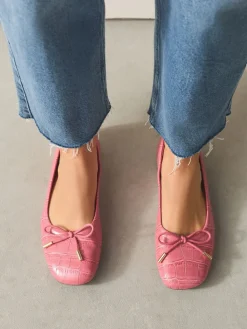 - Forever Comfort® Square Toe Bow Ballet Flats*Next Outlet