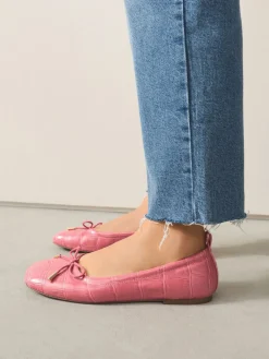 - Forever Comfort® Square Toe Bow Ballet Flats*Next Outlet