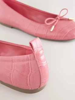 - Forever Comfort® Square Toe Bow Ballet Flats*Next Outlet