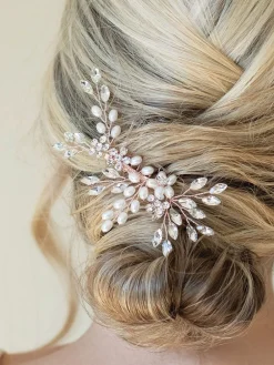 - - Sierkam met parels en kristallen*Ivory & Co Outlet