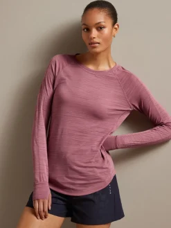 Roze - Actieve lichte top met lange mouwen*Next Sale