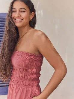 - Bandeau playsuit met plooien*Next Sale