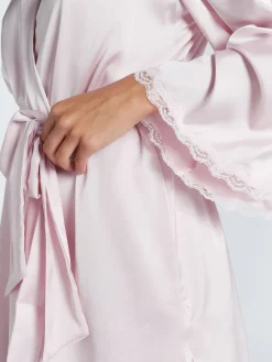 - Kaya Lace Trim Satin Robe*Boux Avenue Outlet