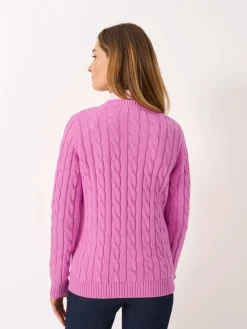 Roze - Cotton & Cashmere Chunky-Knit Jumper*Crew Clothing Hot