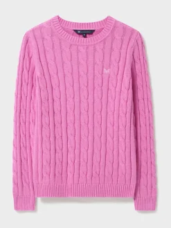 Roze - Cotton & Cashmere Chunky-Knit Jumper*Crew Clothing Hot