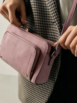 - Double Zip Cross-Body Faux Suede Bag*Next Outlet