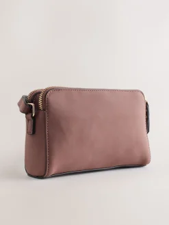 - Double Zip Cross-Body Faux Suede Bag*Next Outlet