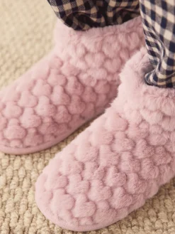 - Faux Fur Heart Slipper Boots*Next Clearance