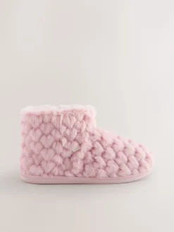 - Faux Fur Heart Slipper Boots*Next Clearance