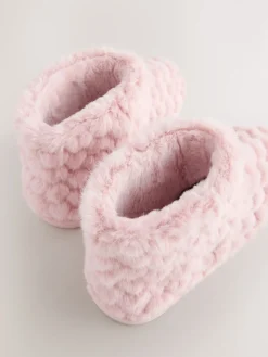 - Faux Fur Heart Slipper Boots*Next Clearance