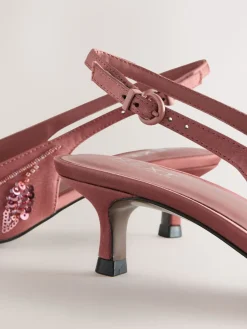 - Forever Comfort satijnen slingbacks met kralen en hakje*Next Best