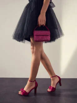 - Forever Comfort® Satin Bow Block Heeled Sandals*Next Best