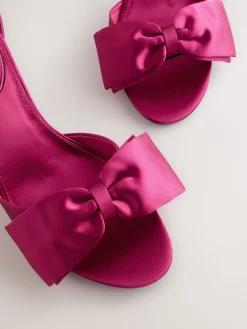 - Forever Comfort® Satin Bow Block Heeled Sandals*Next Best