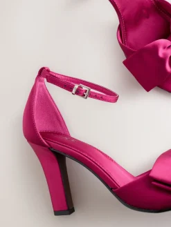 - Forever Comfort® Satin Bow Block Heeled Sandals*Next Best