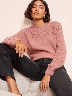 - Pointelle trui met stiksels*Friends Like These Outlet