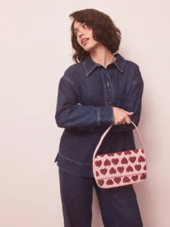 Roze - Heart Beaded Shoulder Bag*Next Discount
