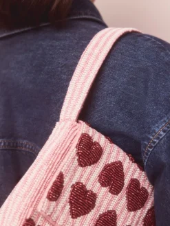 Roze - Heart Beaded Shoulder Bag*Next Discount
