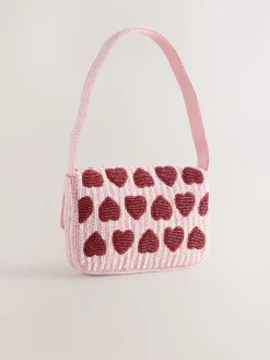Roze - Heart Beaded Shoulder Bag*Next Discount