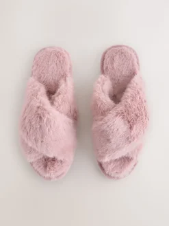 - Instappantoffels van imitatiebont*Next Clearance