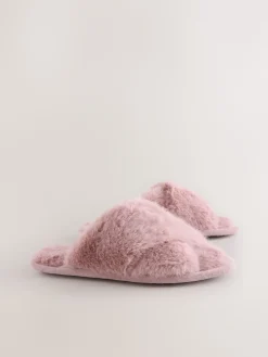 - Instappantoffels van imitatiebont*Next Clearance