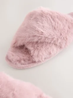 - Instappantoffels van imitatiebont*Next Clearance