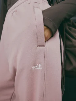 Roze - Joggingbroek met banden*self. Hot