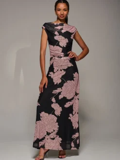 - Multiway Neckline Mesh Maxi Dress*Jolie Moi Outlet