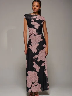 - Multiway Neckline Mesh Maxi Dress*Jolie Moi Outlet