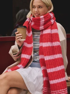 - Knitted Wool Blend Striped Scarf*Next Discount