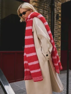 - Knitted Wool Blend Striped Scarf*Next Discount