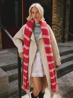 - Knitted Wool Blend Striped Scarf*Next Discount