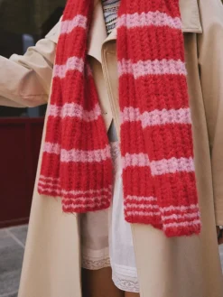 - Knitted Wool Blend Striped Scarf*Next Discount