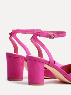 Roze - Larsa pumps met spitse neus en wijde pasvorm*Linzi New