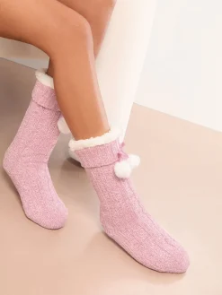 - Cosy Chenille Slipper Socks*Lipsy Clearance