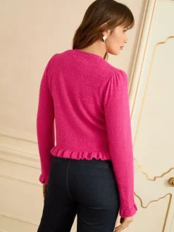 - - Vest met ruches en knopen*Love & Roses Best