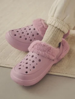 Roze - Met imitatiebont gevoerde damespantoffels*Next Discount