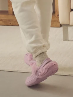 Roze - Met imitatiebont gevoerde damespantoffels*Next Discount