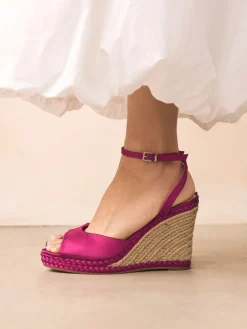 - Satin Plaited Wedge Heels*Next Online