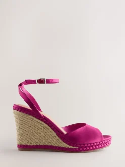 - Satin Plaited Wedge Heels*Next Online