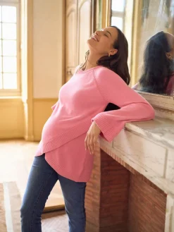 - Zwangerschap & Voedingskatoenen Trui met Kruisover*Seraphine Best