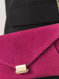 Roze - Suède clutch*Next Discount